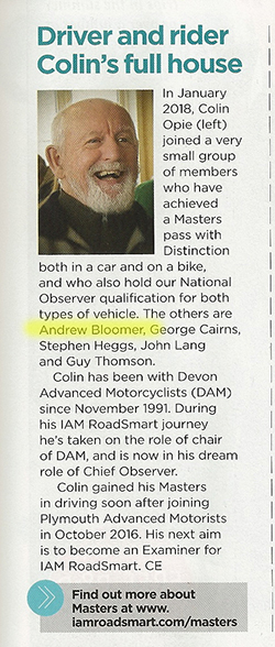 Article from IAM RoadSmart's Spring/Summer 2018 Magazine, Page 9